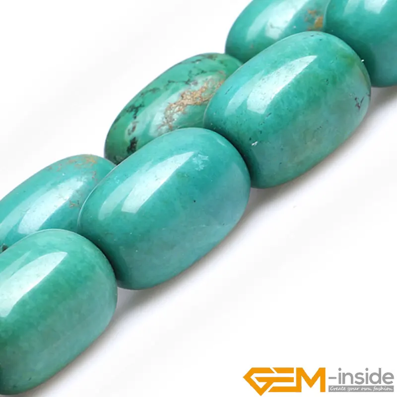 Natural Old Turquoises Drum Spacer Loose Accessorries Mala Beads For Jewelry Making Strand 15 inch DIY Jewelry Bead For Men Gift