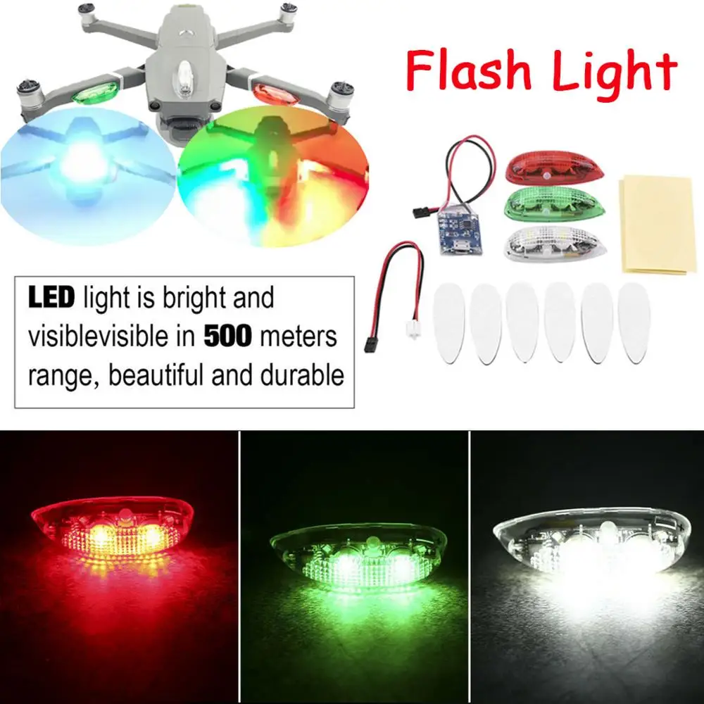 Night Flashing Strong Bright Wireless LED Lights Long Distance Lamp for DJI Mavic Mini 2 Air 2s FPV Phantom Inspire Drone Lights