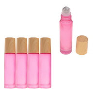 10Pcs/lot 10ml Essential Oil Roller Bottles Pink  Roll On Bottles With Stainless Steel Ball For Perfume Aromatherapy Fragrance