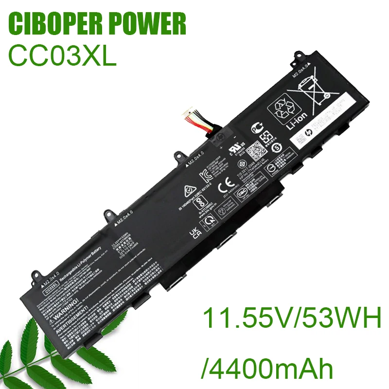 

CP Laptop Battery CC03XL 53WH/4400mAh For EliteBook 830 835 840 845 G7 HSTNN-LB8Q IB9H B9F L77606-1C2/-421 L7855-005