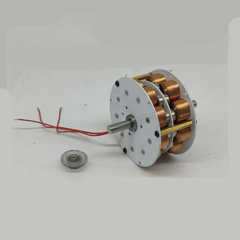 50W-60W Miniature Double-layer Disc Generator with Iron Core Multi-pole Three-phase AC Permanent Magnet Brushless