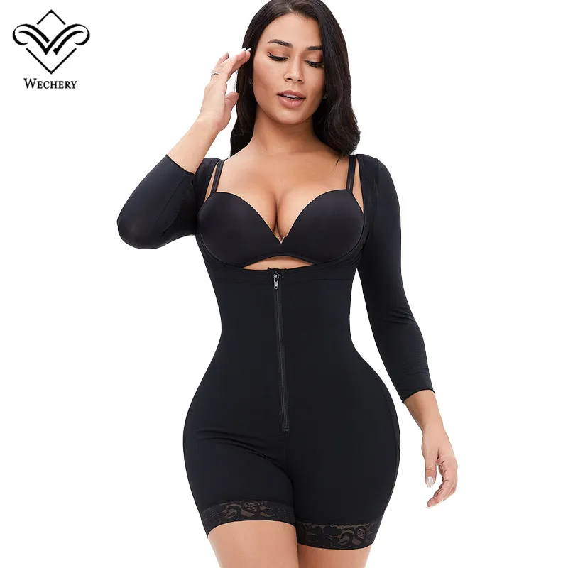 Shapewear Bodysuit Bodys Waist Trainer Tummy Control Body Shapers Arm Shaper Zipper Plus Size Romper Slimming Underwear S-6XL