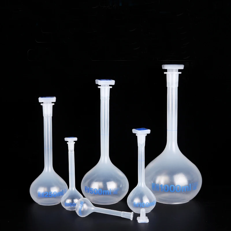 2 pieces/pack Plastic Volumetric Flask Shiking Measuring flask Laboratory Equipment