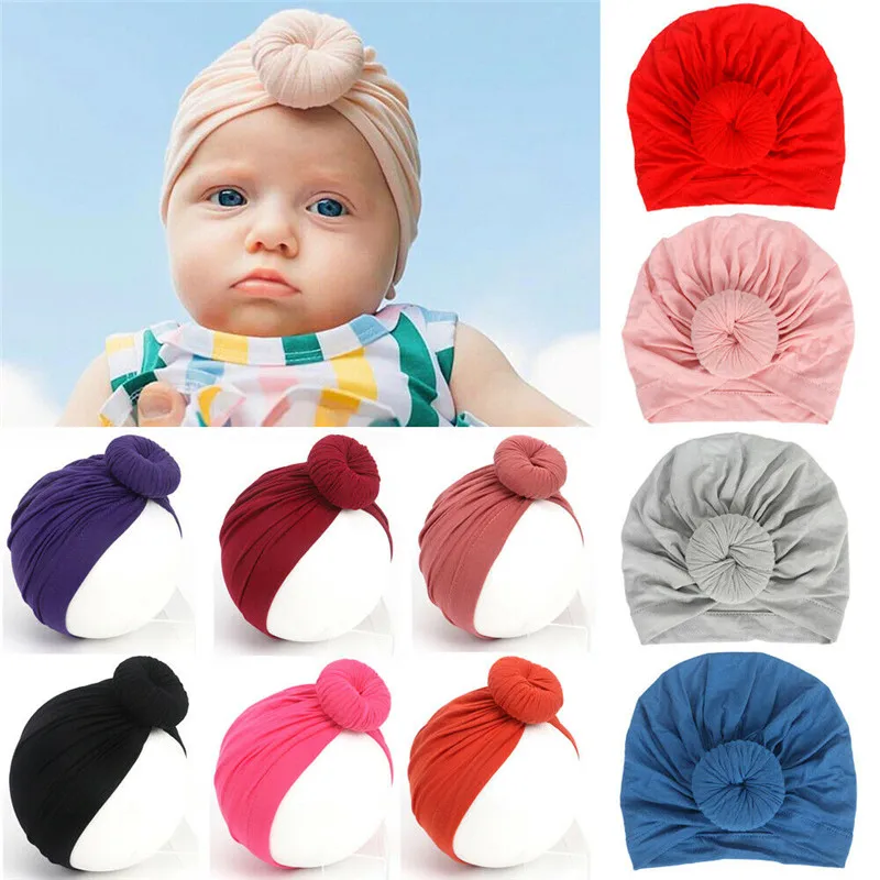 Sơ Sinh Tập Đi Trẻ Em Bé Gái Bé Trai Băng Đô Cài Tóc Turban Gọng Cotton Bò Nón Mùa Đông Nắp Nút Thắt Chắc Chắn Mềm Bệnh Viện Viên 2021 Phụ Kiện Cho Bé