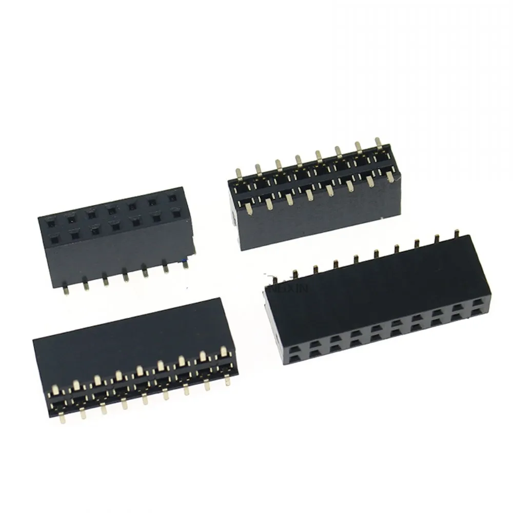 100 stücke SMT 1,27mm Zweireihige Weibliche Abtrünnigen PCB Board Pin Header buchse Stecker Pin header 2*5 2*10 2*12 2*15 2*20 2*50P SMD – Detail 5
