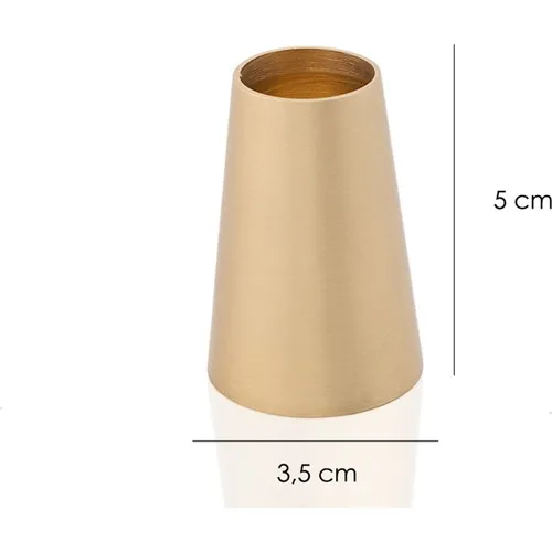 Lukrea Brass Taper Candle Holder Seoul Medium Size