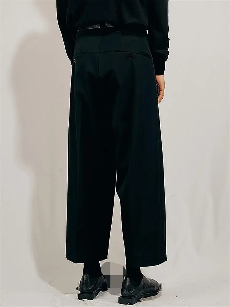 

New Autumn And Winter Men's Thickened Casual Pants Ultra Loose Wide Leg Pants Culottes Pure Color Fashion Straight Pants
