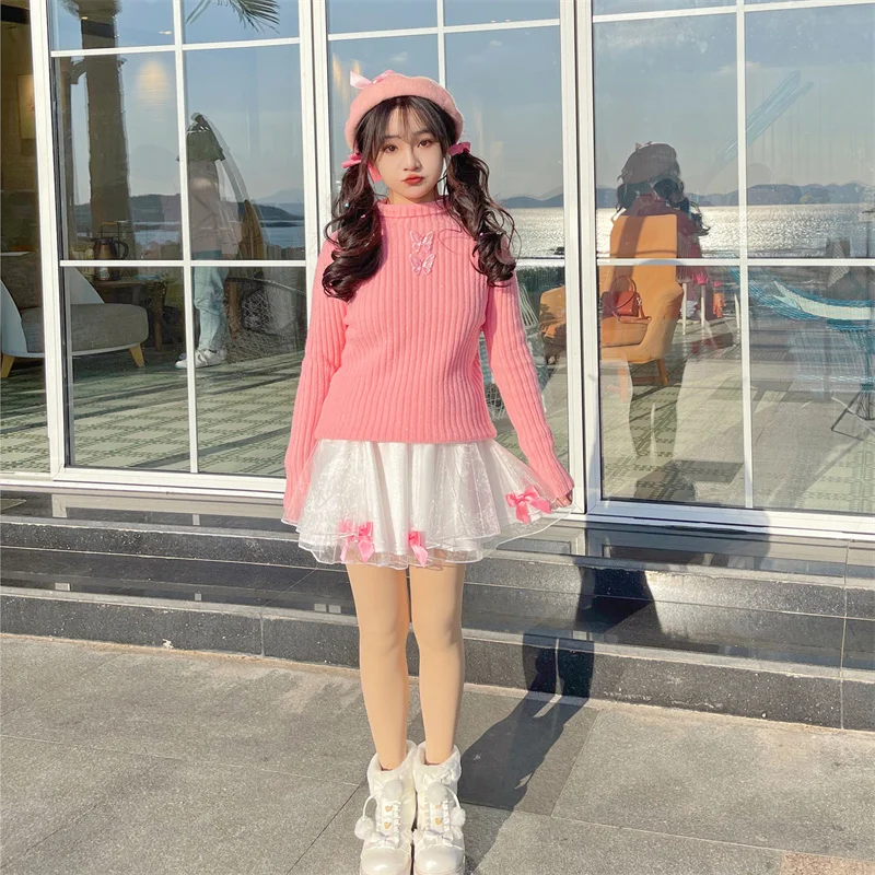 Korean Fashion Mini Skirt Women School Girls Lolita Kawaii White Tulle Pleated Tutu High Waist Skater Aesthetic Short Skirts