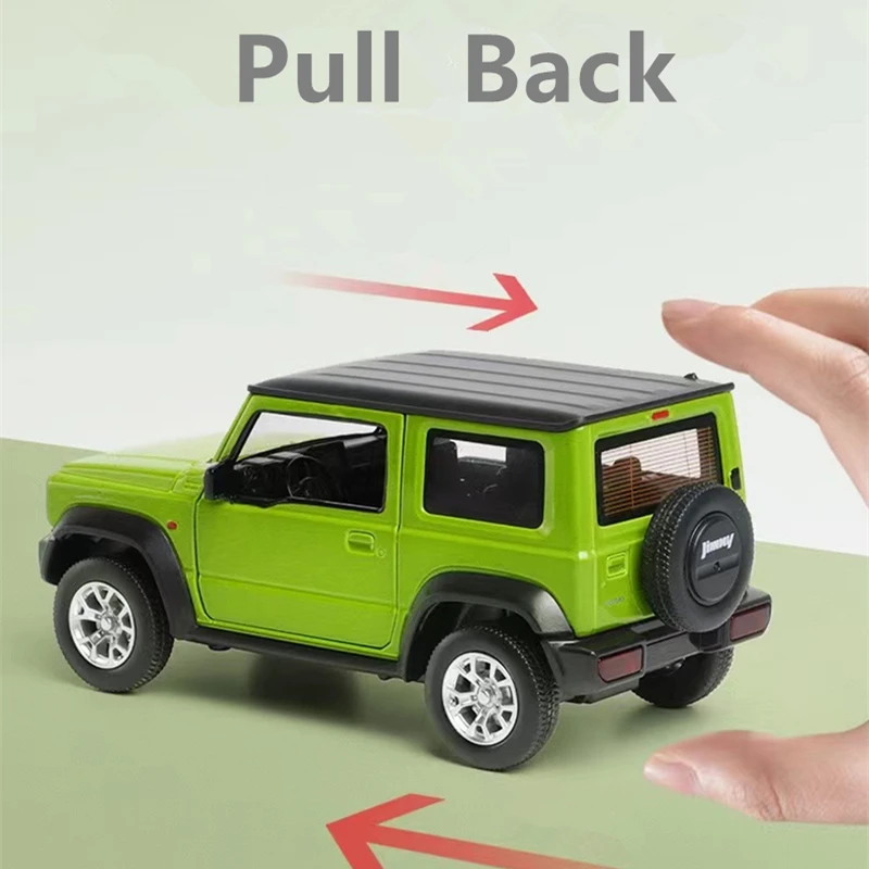 1:26 SUZUKI Jimny Alloy Car Model Diecast & Toy Metal Off-Road Vehicle Car Model Simulation Sound Light Collection Kids Toy Gift