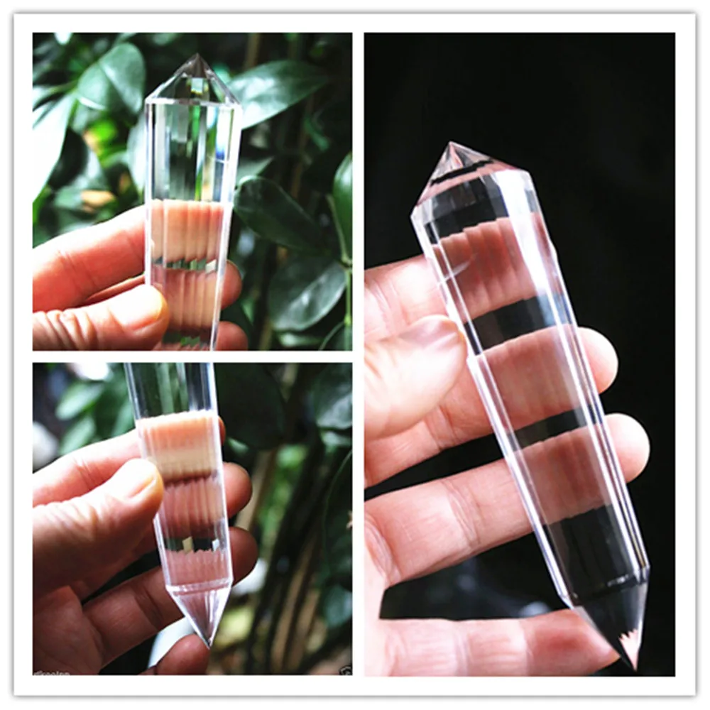 Crystal Reiki Magic Wand, Chakra Home Ornament, Painting and Healing, Super Clear Energy, Quartz, 24 Sides, 101g