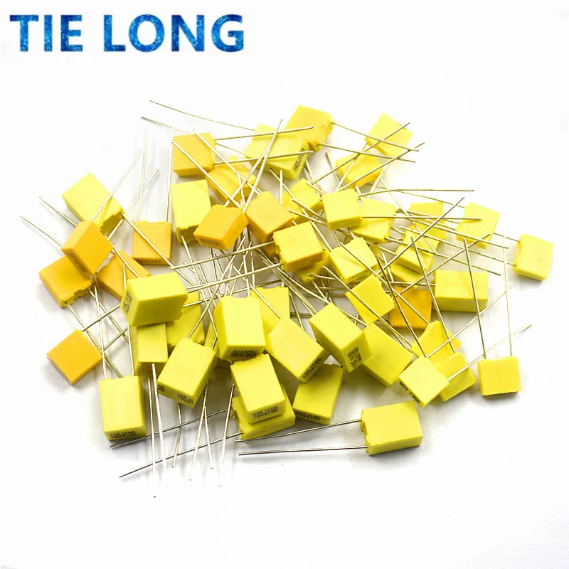 20pcs Polypropylene Safety Plastic Film 100V 1nF ~ 470nF 100nf 150nf 220nf 10nf 47nf 22nf 1nf 0.47uf 0.1uf Correction capacitor