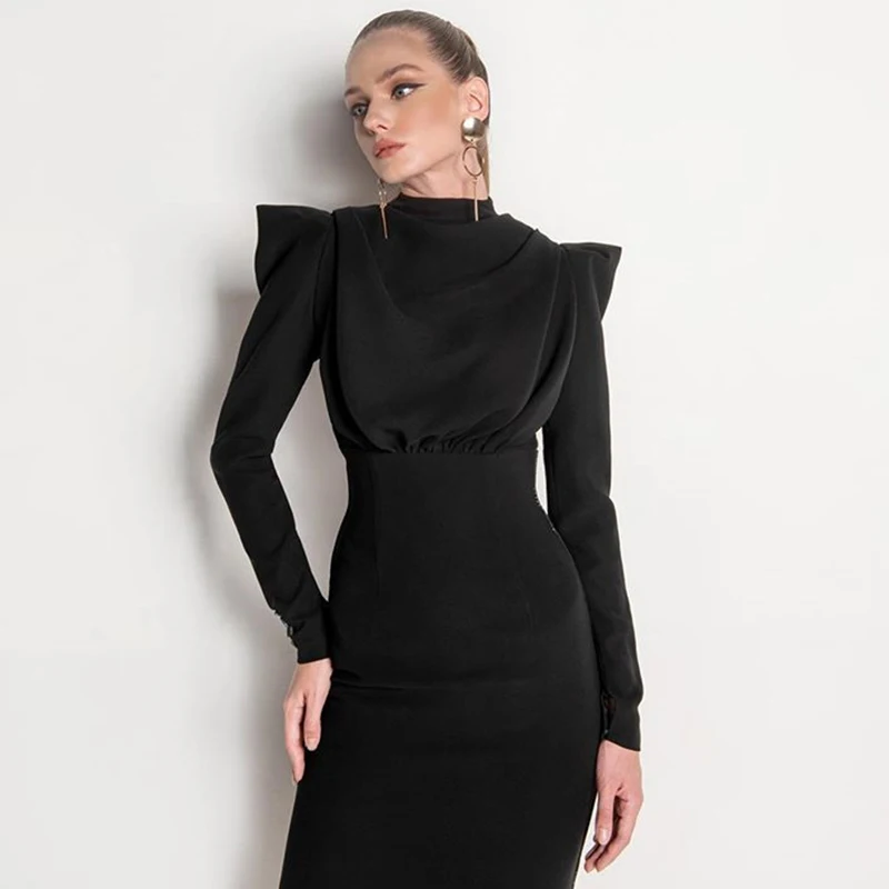 

Sexy Party Dress Women Elegant Long Sleeve Bodycon Party Dress Autumn Elegant Women's Summer Dress Ladies Clothing