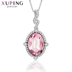 Xuping Jewelry Stylish Charm Elegant Shinning Crystal Pendant Necklace for Women Party Gift 40381