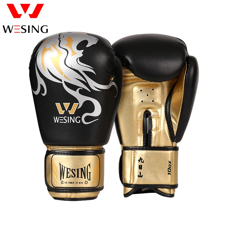 Wesing professional Boxing Gloves Punch Gloves mitts Sanda luva boxe Muay Thai Training Gloves 8 10 12 14oz