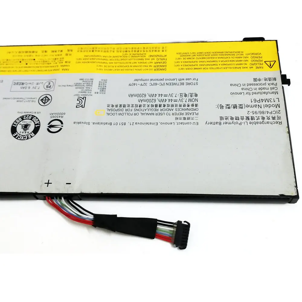 Imagem -05 - Genuine L13s4p61 L13m4p61 Bateria do Portátil para Lenovo Thinkpad Edge 15 80h1 15.6 2icp3 86 9444.4wh 7.4 v 6000mah