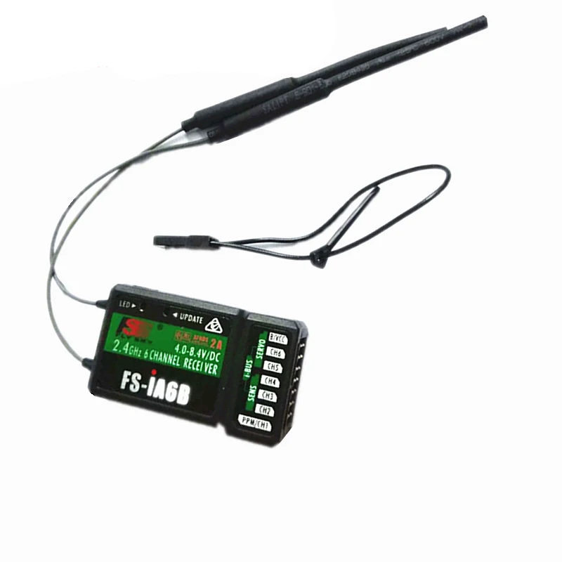 Original Flysky FS-IA6/FS-IA6B/FS-IA10B 6CH 2,4G antena Dual RC receptor para Flysky FS-I6 FSI6 FS-i6 fs-ia10b