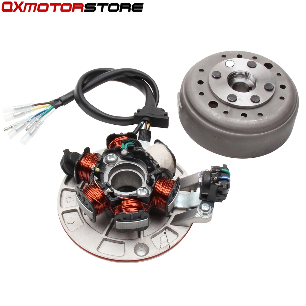 Motorcycle Ignition Magneto Stator Flywheel With Light For YINXIANG YX 140cc 1P56FMJ W063 Engine BSE SDG SSR Dirt Pit Bike
