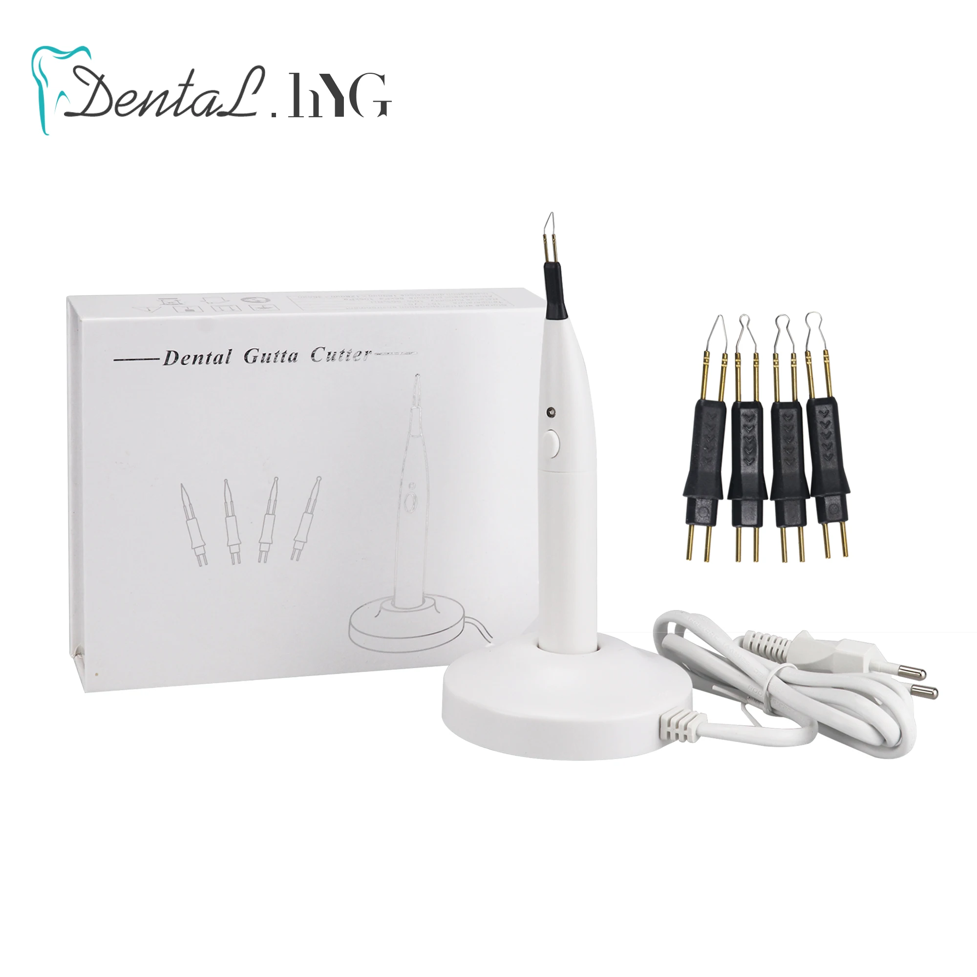 Cortador de gutapercha Dental disuelto, cortador de goma Dental, 4 puntas, 2 opciones de blanqueamiento Dental