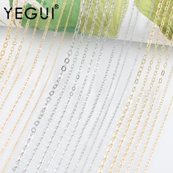 YEGUI C259,diy chain,18k 14k gold plated,copper metal,rhodium plated,jewelry finding,diy bracelet necklace,jewelry making,3m/lot