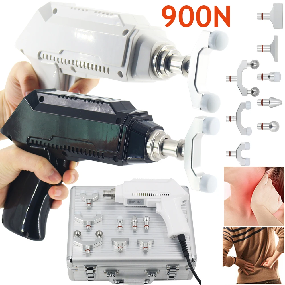 900N Chiropractic Adjusting Tools For 2024 Health Care Spine Correction Gun 8Heads Adjustable Intensity Therapy Spinal Massager