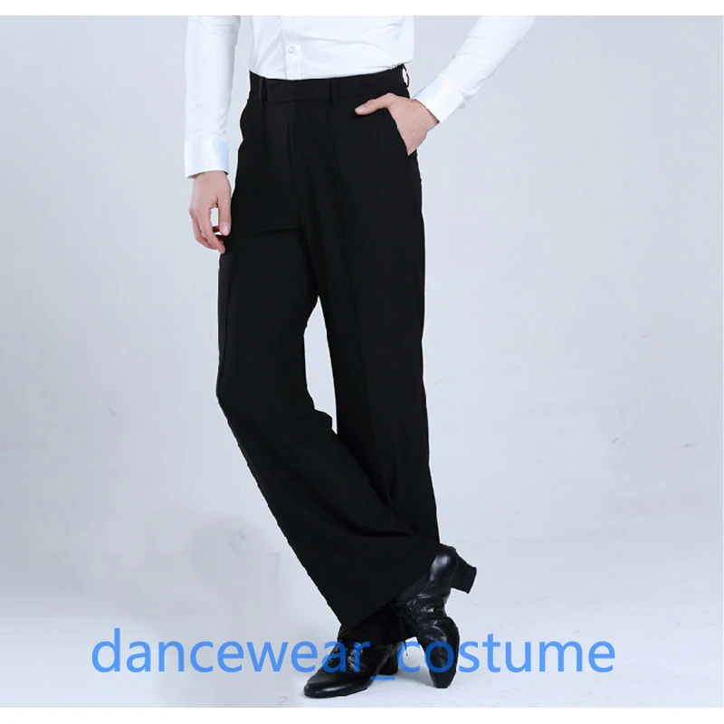 

New Men Boy Black Prom Ballroom Latin Modern Pants Adult Party Jazz Tango Samba Competition Practise Latin Dance Pants Trousers