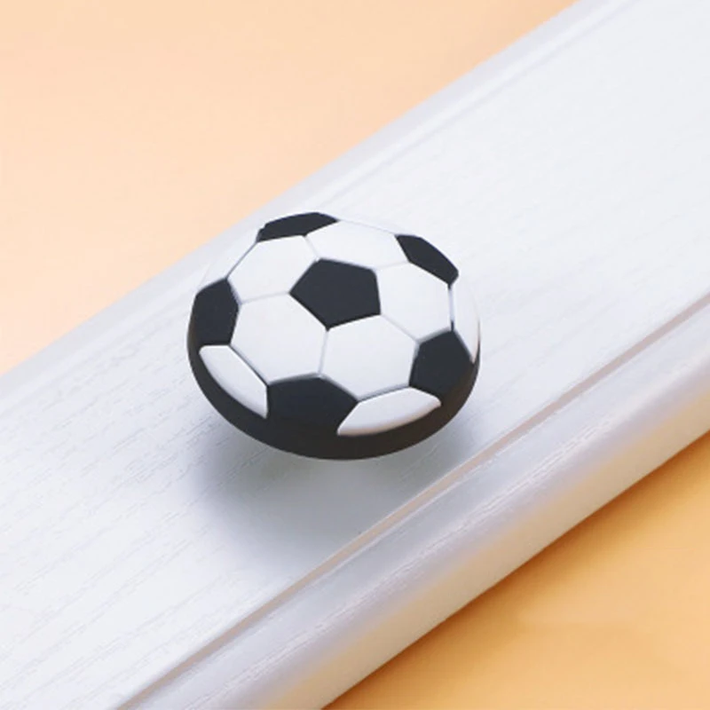 5/3/1Pcs Drawer Knobs Children Soft Drawer Knobs Handle Football Shape Knobs for Kids Room Cupboard Drawer Wardrobe Handles