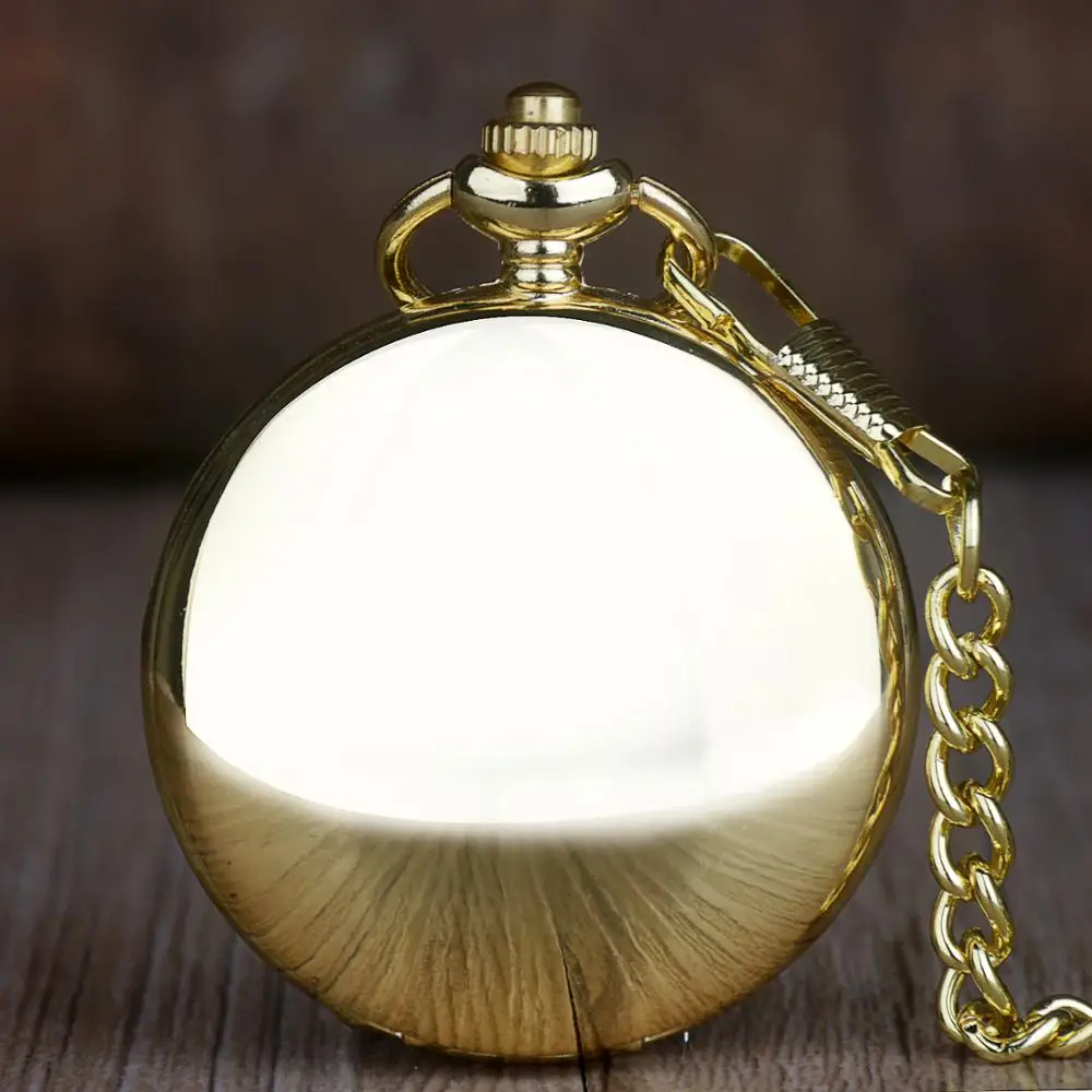 Silver Polish Smooth Steel Quartz Pocket watch Ruman Number Dial Pendant Chain Clock  Jewelry Gifts