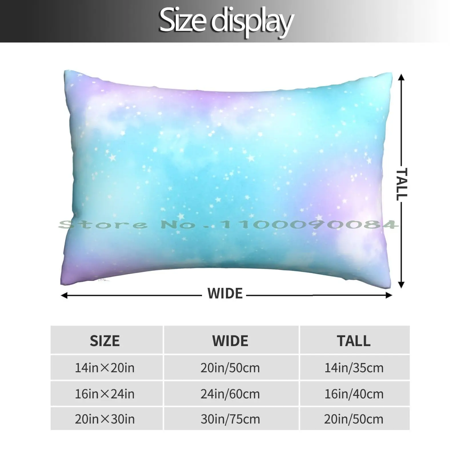 Pastel Blue And Purple Space Pillow Case 20x30 50*75 Sofa Bedroom 2 3 4 5 6 7 8 9 9 10 Flag Of 3 Crosses Xxx Crosses Logo