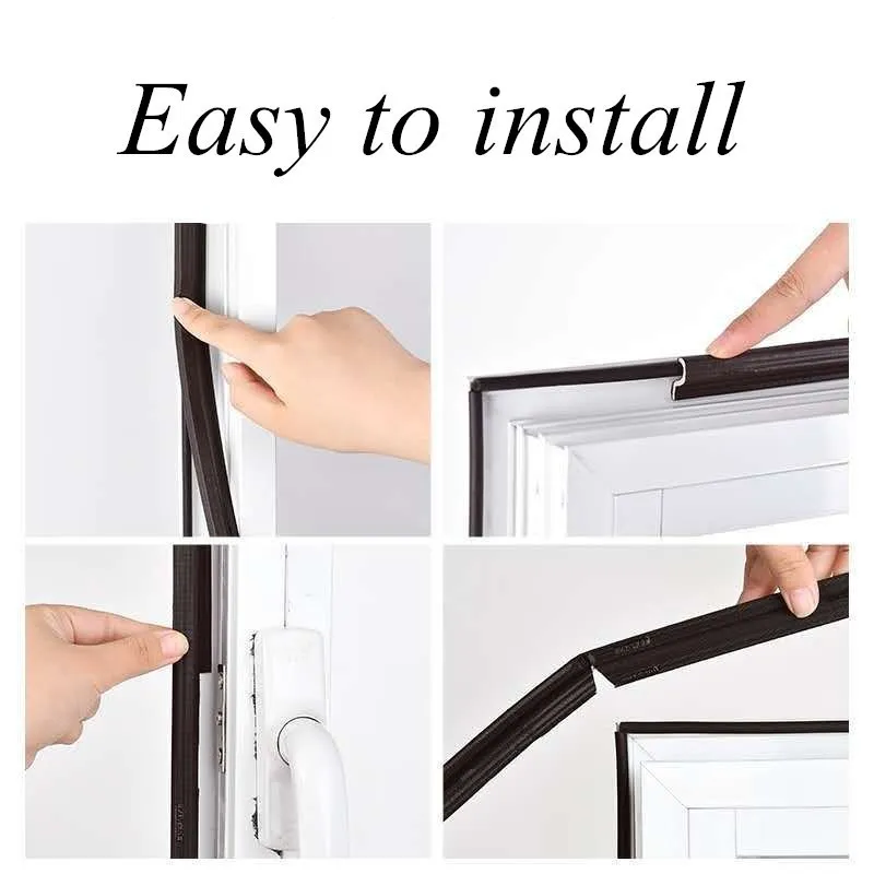 8M window sealing strip z Type Foam Self Adhesive Door gap Seal tape Windproof Dustproof Soundproof Hardware Accessories