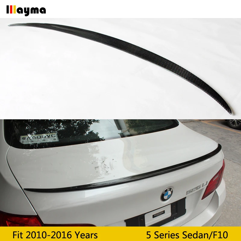 

M5 style Carbon Fiber rear trunk spoiler For BMW 5 Series sedan 520i 528i 535i 2010 - 2016 year F10 M styling CF spoiler Wing