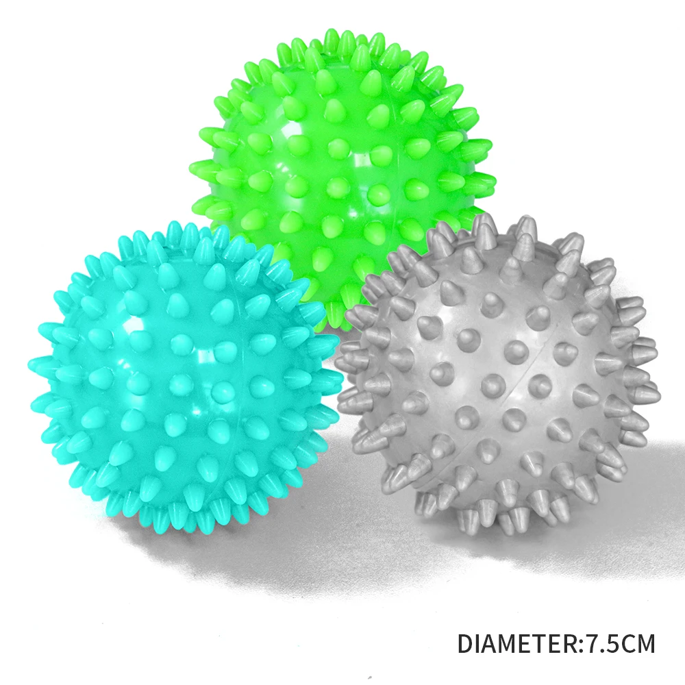 PVC Fitness Massage Ball Spiky Trigger Point Sport Fitness Yoga Exercise Body Muscle Relax Ball for Hand Foot Pain Stress Relief