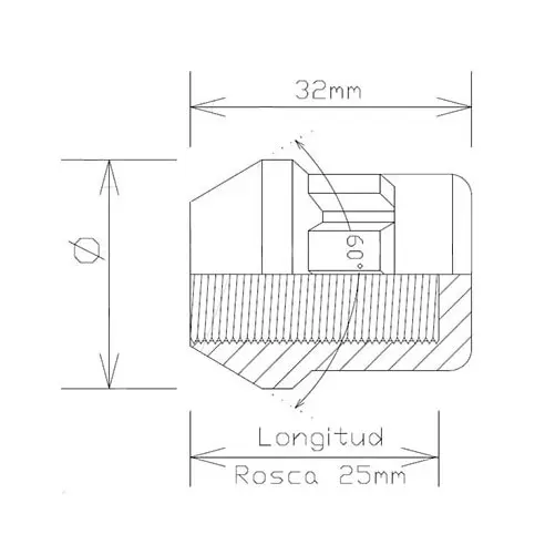 Lock nuts 1/2-20 tapered key covers: 19/21