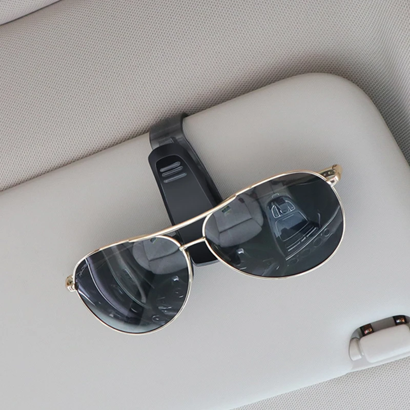 Car Sunshade Visor Glasses Clip Ticket Card Sunglass Holder Pocket Clamp For Tesla Model 3 Model X Model S Y Car Accessories