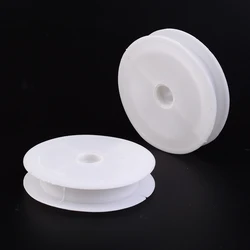 10Pcs White Plastic Empty Spools for Wire Thread Bobbins Stringing Material Jewelry Making Organizer Tool 83x16mm