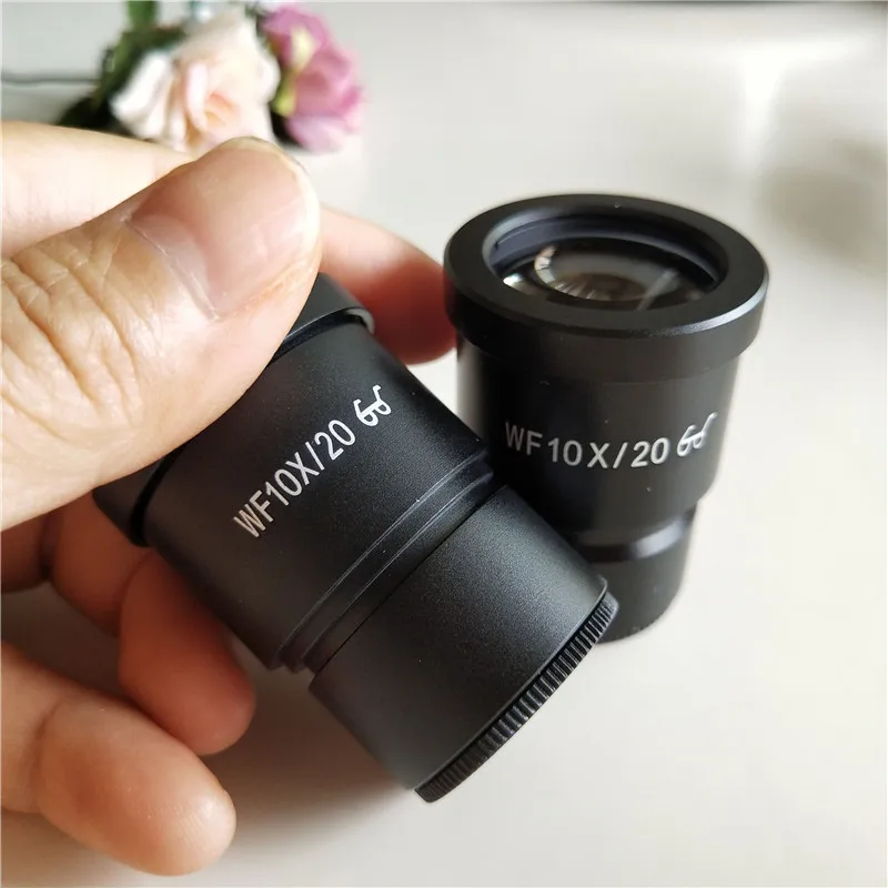 Microscópio estéreo de grande angular wf10x, 20mm, com montagem de 30mm e escala de leitura