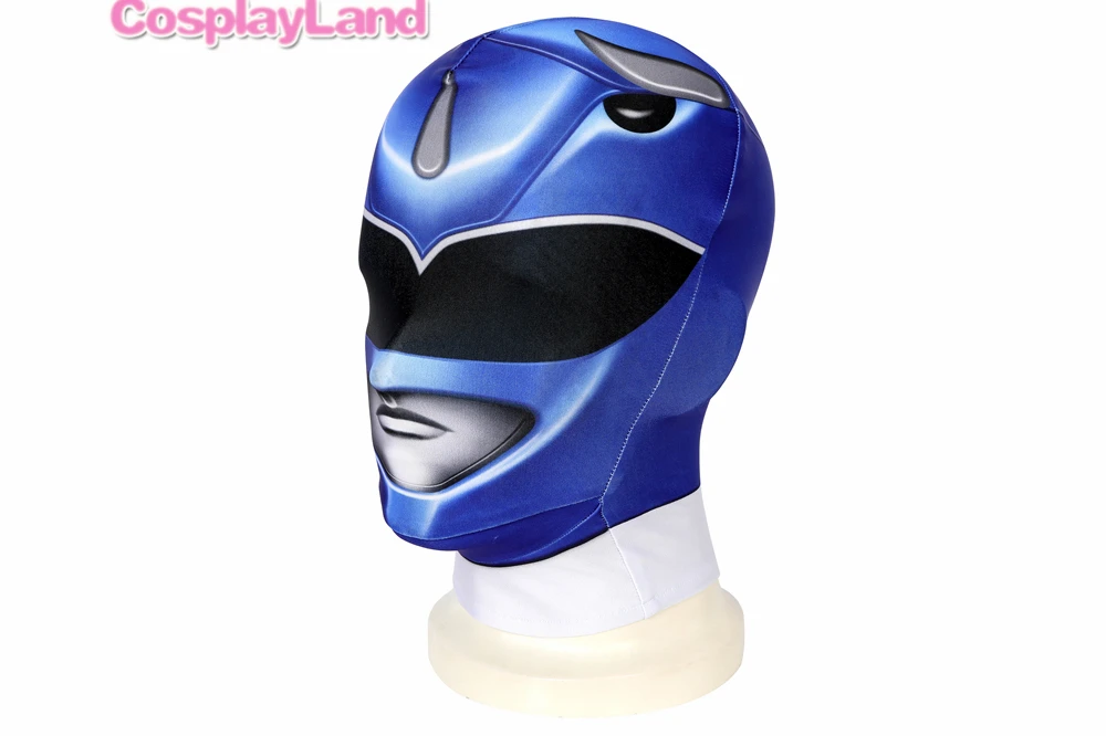 Disfraz de Tricera Blue Ranger para adultos, traje de superhéroe para Halloween, Zentai, mono azul, conjunto completo con máscara