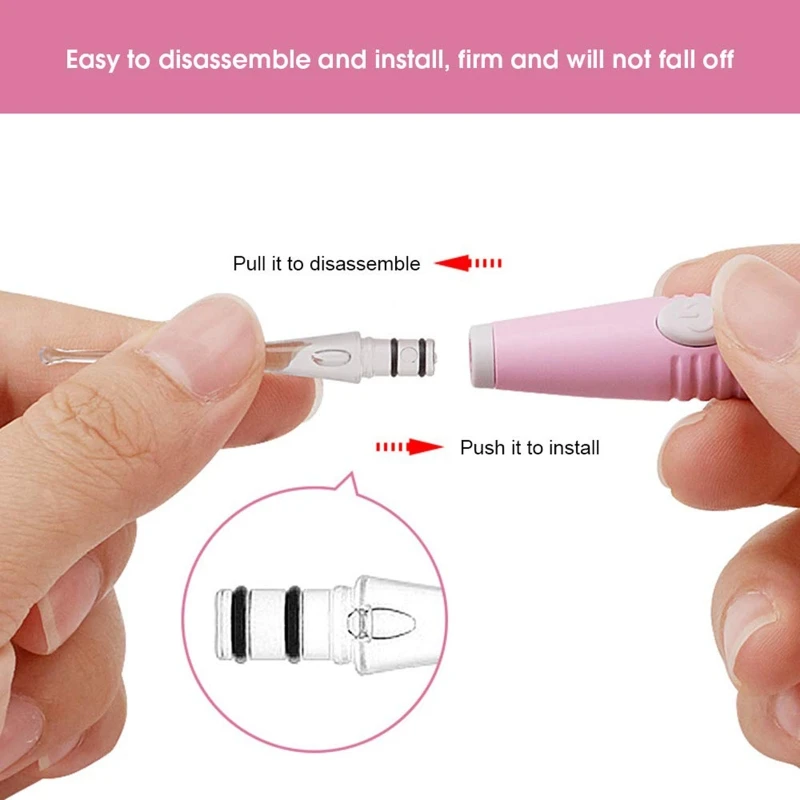 Electric Vacuum Earwax Remover with LED Light Ear Wax Removal Cleaner Safety Painless Ear Cleaning Tool Kit for Adults Kids