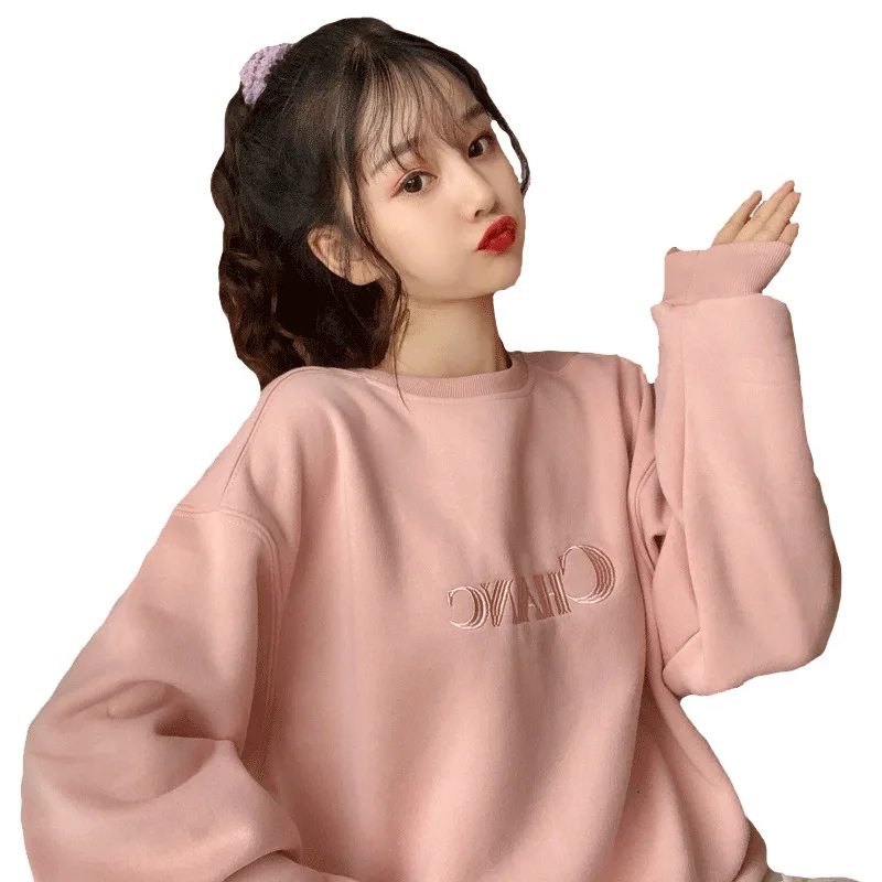 

Spring Womenswear loose, slouchy pullovers long-sleeved Korean version sport for everyday wear