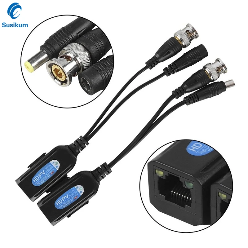 

8MP BNC To RJ45 Video Balun CCTV Twisted Pair Ethernet Connector For 4K AHD CVI TVI CVBS Camera