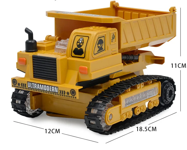 1:24 zdalnie sterowana ciężarówka koparka RC Caterpillar ciągnik Model inżynieria samochód 2.4G Radio kopanie muzyczne i efekty świetlne zabawki dla dzieci