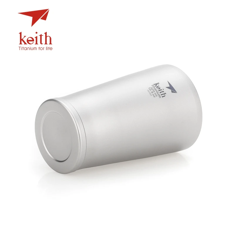 Keith Titanium Beer Cup Double Wall Coffee Mugs Ultralight Insulation Drinkware 320ml For Outdoor Camping Hiking Travel Ti3150