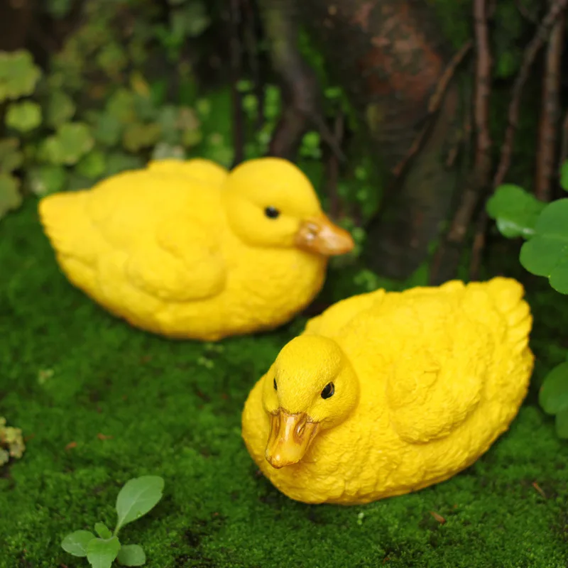 Creative Resin Floating Duck Statue Outdoor Garden Pond Fish Tank Swimming Duck Sculpture For Home Garden Decoration Ornament