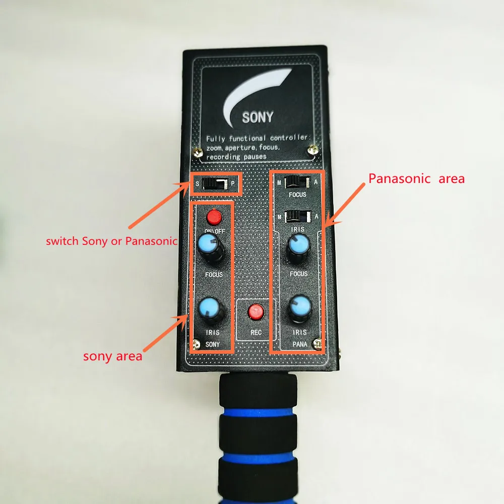 Camera Aperture Focusing Controller Recording Zoom Adapter for Sony Camcorders with 2.5mm LANC Remote Jack and Panasonic Camcord