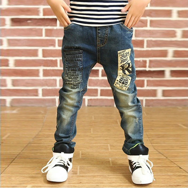 IENENS Boys Jeans Pants Child Denim Long Pants Spring Autumn Clothes 4-11 Years Kids Casual Trousers Young Boy Stretch Jeans