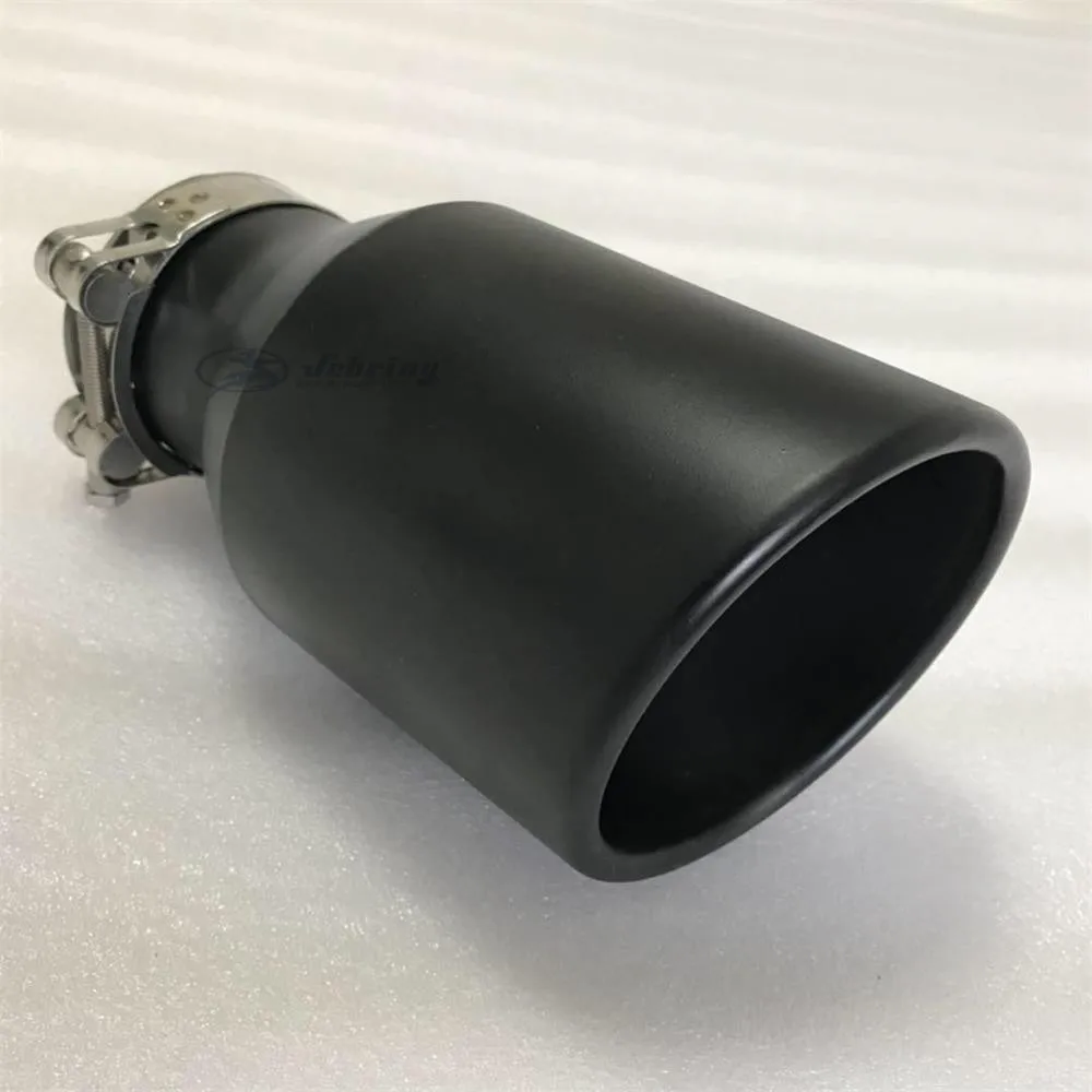 car muffler modified tail pipe stainless steel black large caliber 114 universal tail throat Matte black exhaust tip micro tips