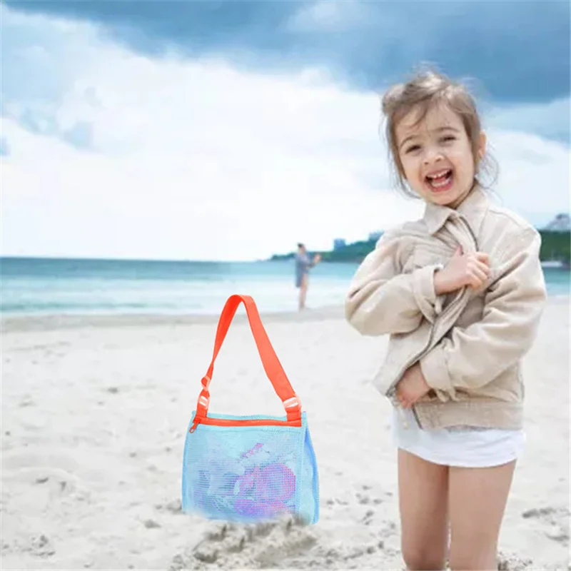 30Pcs/Lot Powerful Storage Beach Toy Mesh Bag Kids Shell Collecting Bag Beach Toy- Swimming Accessories Bag Storage Net Toy