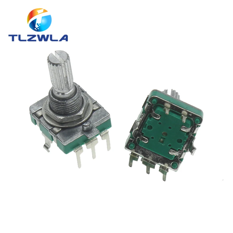 1PCS 360 Degree Rotary Encoder Switch EC16 Encoder Audio Coding 5Pin Handle Long 20MM Push Switch
