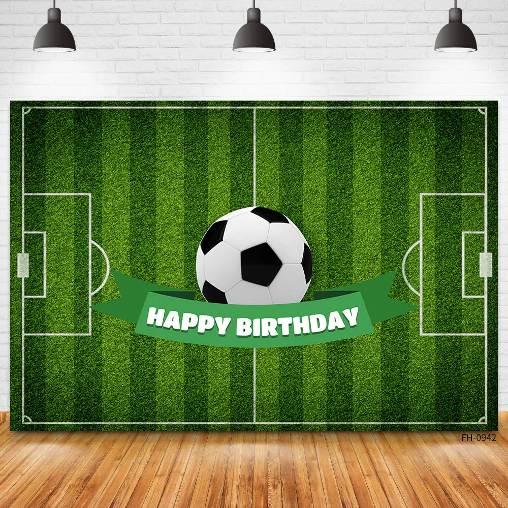 Soccer Football Grassland Birthday Decor Backdrops For Photo Studio Photophone Stadium Baby Shower Boy Photography Backgrounds