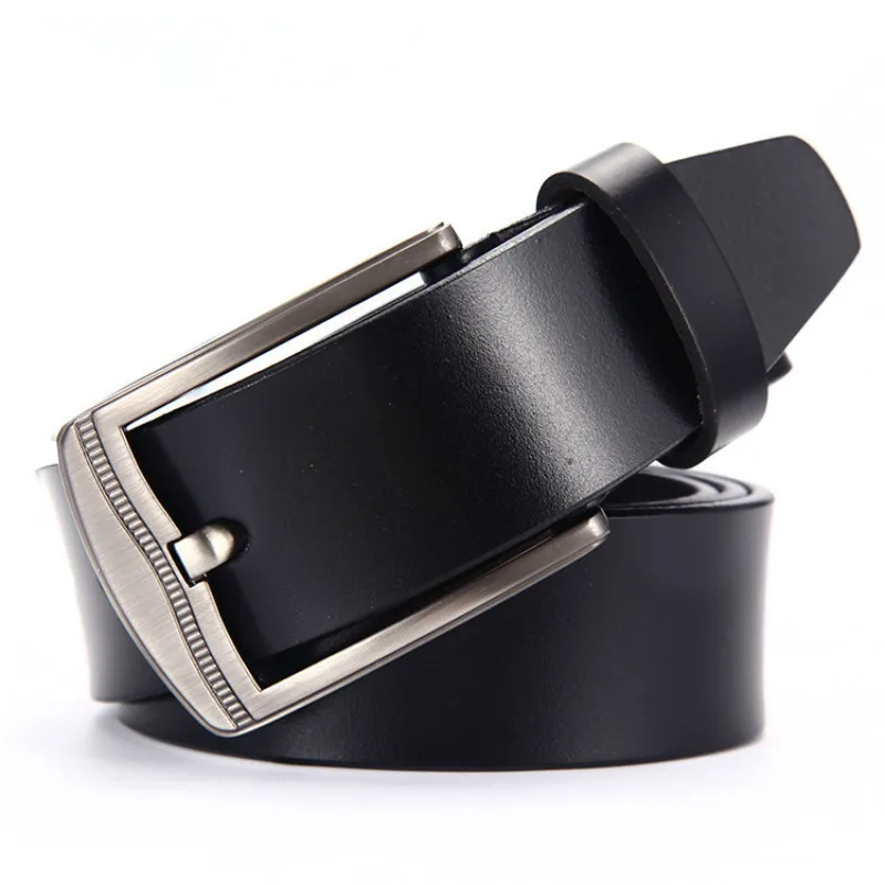 Peikong Brand Genuine Men's Leather Fashion Belt Alloy Material Pin Buckle Business Retro Men's Jeans Wild High Quality Belts