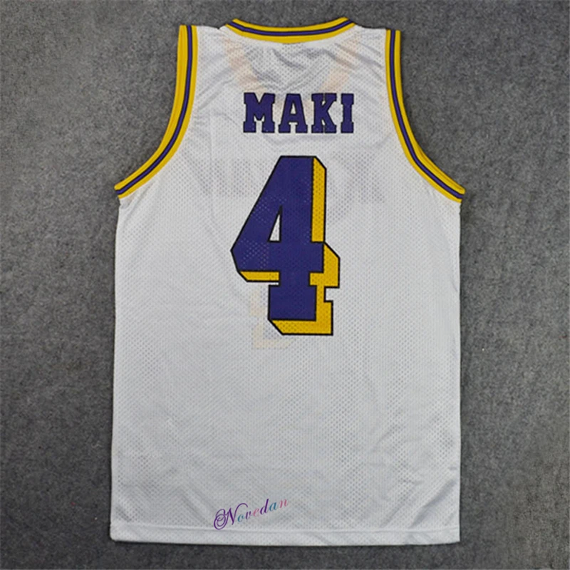 Anime Kainan Point Guard #4 Shinichi Maki Cosplay Gast Basketball Trikot Tops Shirts Sportswear Team Uniform